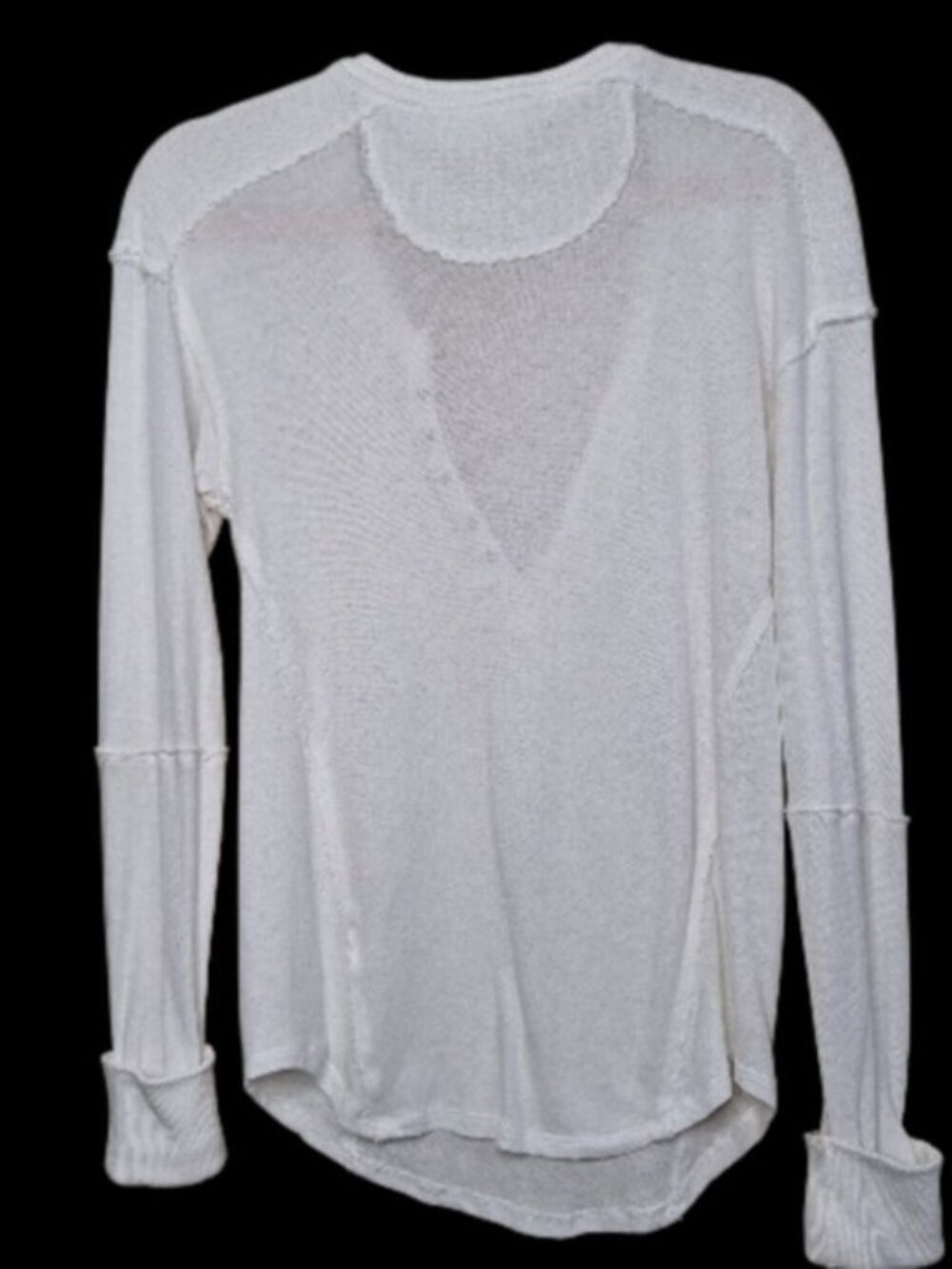 free people Women´s White henley top Small Military Cotton Studded Essential - Picture 3 of 9